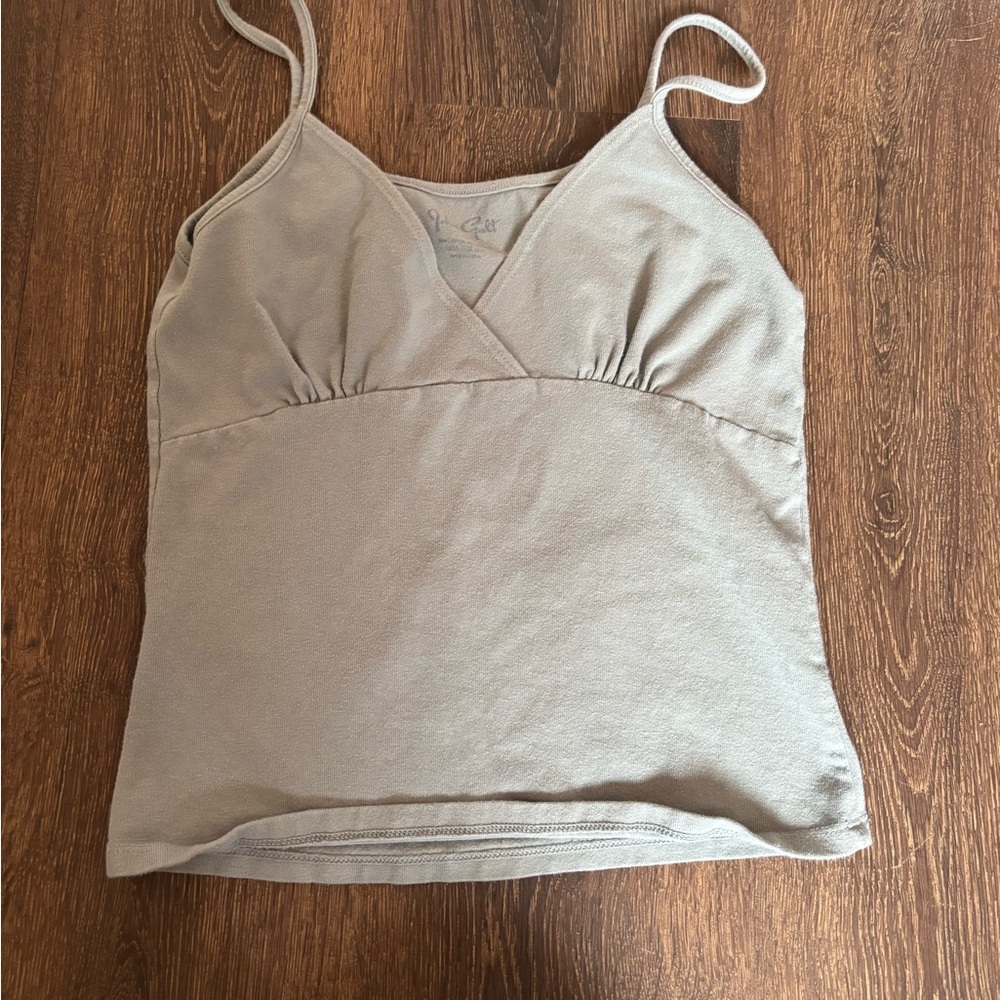 Brandy Melville Gray Wrap Top
